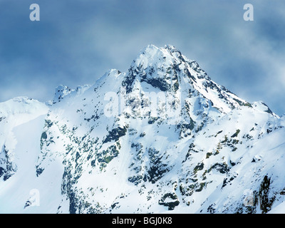 Capture d'hiver Sommet Kasprowy Wierch, l'un des plus hauts sommets des montagnes polonaises de Tatra Banque D'Images