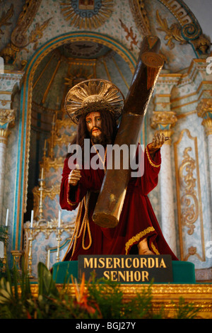 Ecce Homo dans l'église de Saint Esprit. Ribeira Grande, l'île de São Miguel, Açores, Portugal. Banque D'Images