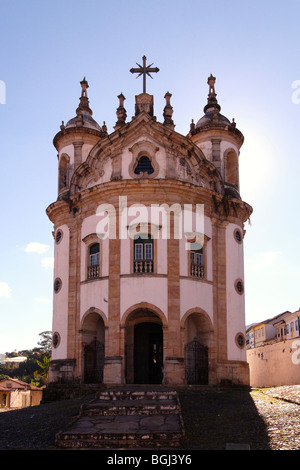 Église Nossa Senhora do Rosario, Ouro Preto, Brésil Banque D'Images