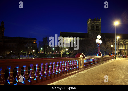 Coup du soir de l'abbaye de pont la ville de Paisley Banque D'Images