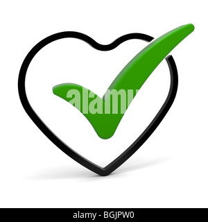 Chambre symbole avec la coche verte. Partie d'une série. Banque D'Images