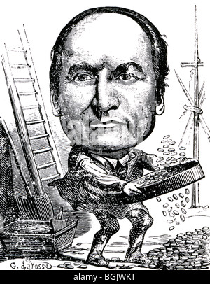 Le Baron Georges Eugène Haussmann (1809-91-français) planificateur civique qui était responsable de la reconstruction de Paris Banque D'Images