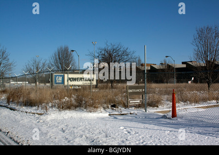 Fermé l'usine de montage General Motors Flint MI USA Banque D'Images