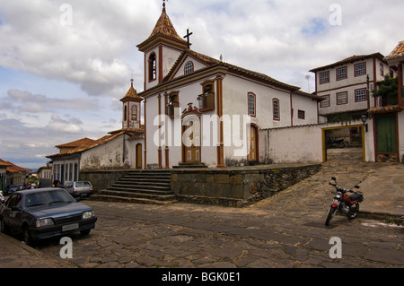 Igreja do Bonfin dos Militares et Igreja do Nossa Senhora do Carmo, églises, Diamantina, Brésil Banque D'Images