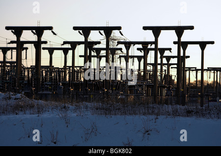 Fairy Lane Power Station, station de l'électricité de la vallée de la rivière Mersey, Chorlton Water Park, Manchester, UK Banque D'Images