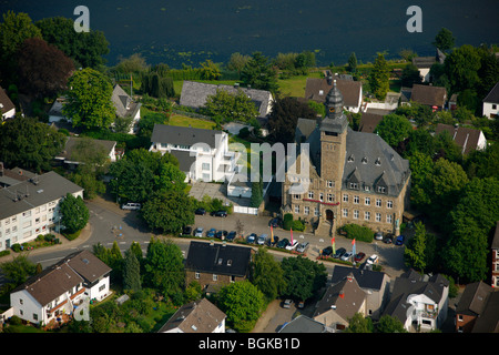 Photo aérienne, maisons en rangées, vieille ville, ville de marché plus humides, Nordrhein-Westfalen, Germany, Europe Banque D'Images