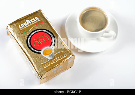 Sachet de café expresso Lavazza Banque D'Images