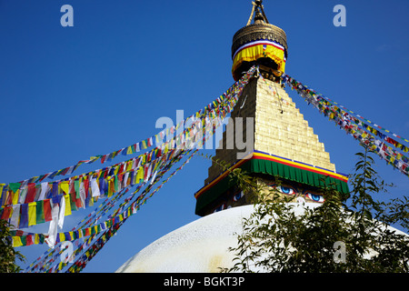 Stupa de Bodhnath Katmandou Népal Asie Banque D'Images