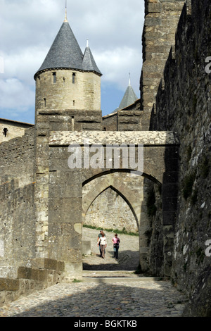 Forteresse médiévale de Carcassonne Aude France Banque D'Images