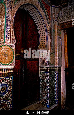 Sanctuaire de zaouia Moulay Idriss II, culte, tombeau, Fès el-Bali, la ville de Fès, Fès, Maroc, Afrique du Nord, Afrique Banque D'Images