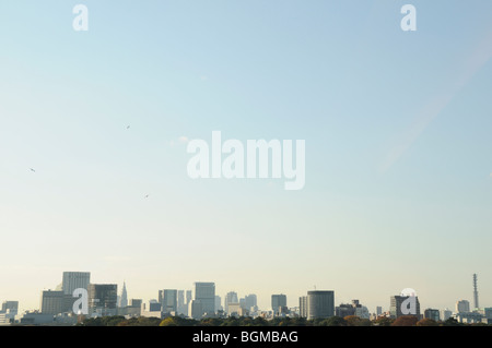 Ciel clair sur la ville de Tokyo. Tokyo, Japon Banque D'Images