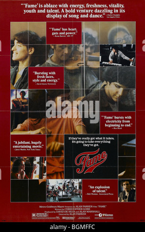 Fame Année : 1980 Gene Anthony Ray Réalisateur : Alan Parker Film poster (USA) Banque D'Images