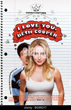 Je t'aime Beth Cooper Année : 2009 Réalisateur : Chris Columbus Paul Rust, Hayden Panettiere Movie poster (USA) Banque D'Images