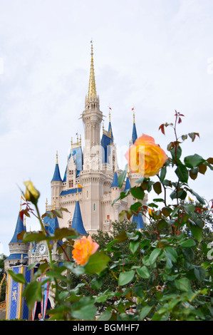 Le Château de Cendrillon au Magic Kingdom, Disney World, Orlando, Floride, USA Banque D'Images