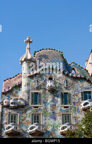 Barcelone - La Casa Batllo (Gaudi) Banque D'Images