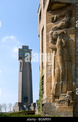 La WW1 IJzertoren / tour de l'Yser, Première Guerre mondiale Un monument près de Diksmuide / Dixmude, Flandre occidentale, Belgique Banque D'Images