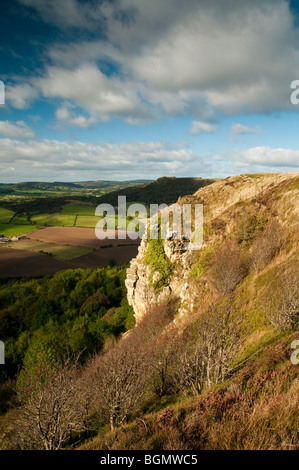 Cicatrice sur Ivy Bank près de Sutton Sutton-sous-Whitestonecliffe dans Yorkshire du Nord. Cette vue est sur le sentier de façon Cleveland. Banque D'Images