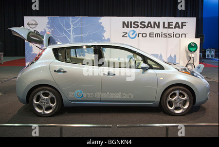 Nissan Leaf Banque D'Images