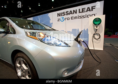 Nissan Leaf Banque D'Images