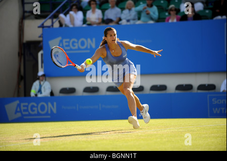 Amelie Mauresmo en action à l'Aegon International 2009 tournois de tennis du Devonshire Park à Eastbourne Banque D'Images