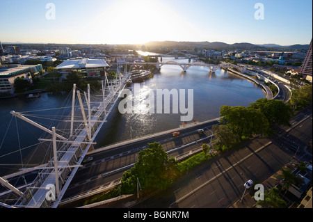 L'Australie Queensland Brisbane Pont Kurilpa Banque D'Images