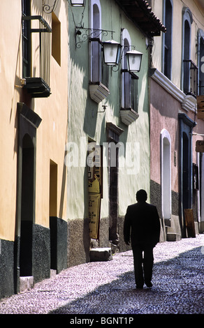 Maisons coloniales dans la Calle Jaen. La Paz, Bolivie. Banque D'Images