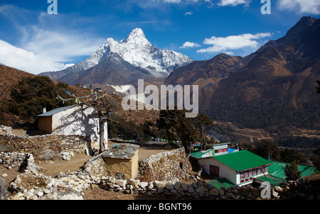 La région de l'Everest Népal Pangboche Himalaya Asie Banque D'Images