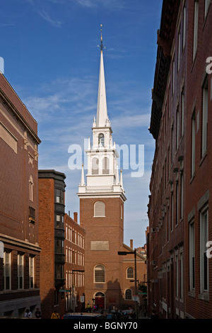 PAUL REVERE fanal utilisé à partir du clocher de la VIEILLE ÉGLISE DU NORD - BOSTON (MASSACHUSETTS) Banque D'Images