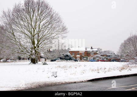 Commune de Chislehurst dans la neige. Banque D'Images