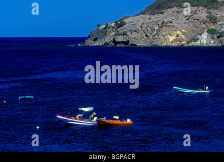 Bateaux de pêche des pêcheurs de la ville des anses d'Arlet Martinique Antilles Françaises Banque D'Images