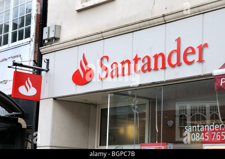 L'extérieur de la Banque Santander Banque D'Images