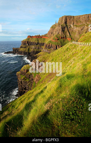 Port Reostan viewpoiunt à la Giant's Causeway Antrim Irlande du Nord un phénomène naturel et un site du patrimoine mondial. Banque D'Images