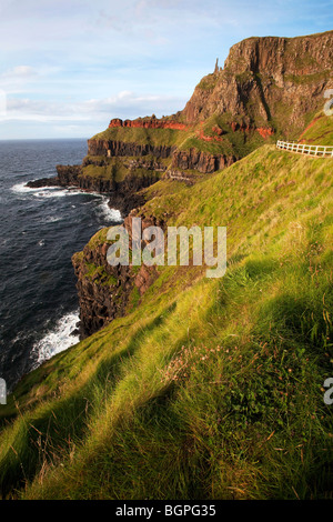 Port Reostan viewpoiunt à la Giant's Causeway Antrim Irlande du Nord un phénomène naturel et un site du patrimoine mondial. Banque D'Images