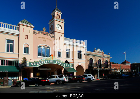 Sebastiani Theatre et l'hôtel, le centre-ville de Ledson Sonoma, Californie Banque D'Images