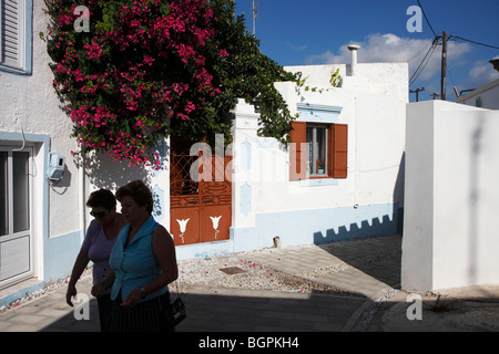 Billet Rhodes, Grèce / Reiseziel Rhodos, Grèce Banque D'Images