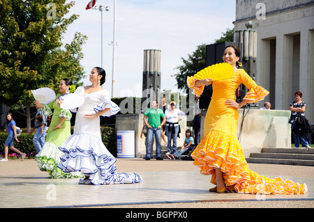 Danseurs de Flamenco, juste de l'État du Texas, Dallas, Texas, USA Banque D'Images