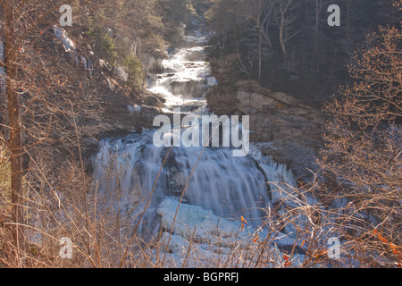 Cullasaja River, North Carolina, en janvier Banque D'Images