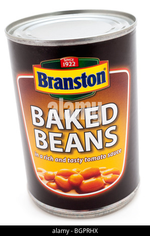 Tin de Branston haricots cuits au four Banque D'Images