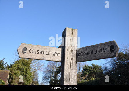 Cotswold Way signpost Chipping Campden Banque D'Images