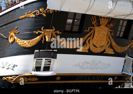 La Frégate Jylland à Ebeltoft Centre Maritime. Ebeltoft. Le Danemark. Banque D'Images