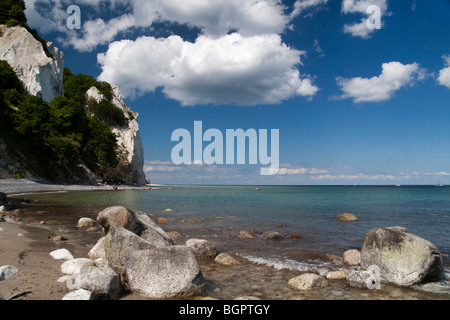 Plage à Moens Klint. Le Danemark. Banque D'Images