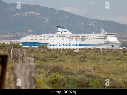 La zone humide du Lido del Sole, près de l'Aéroport International d'Olbia (Sardaigne, Italie) Banque D'Images