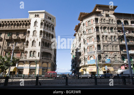 Des scènes de rue à Alexandrie, sur la côte méditerranéenne de l'Egypte Banque D'Images