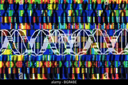 Les chromosomes, décodage, symbole photo, Séquence-ADN Banque D'Images