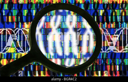 Les chromosomes, décodage, symbole photo, Séquence-ADN Banque D'Images