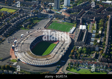 Stade de football d'Aerial Hampden Park, Glasgow, Écosse, Royaume-Uni Banque D'Images