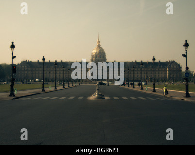 Façade nord des Invalides. Paris. France Banque D'Images