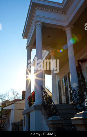 Les Xiques House, résidence néo-grec dans le quartier français de New Orleans, LA Banque D'Images