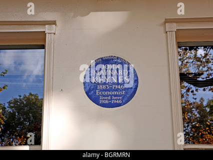 Plaque en l'honneur de John Maynard Keynes, Londres Banque D'Images