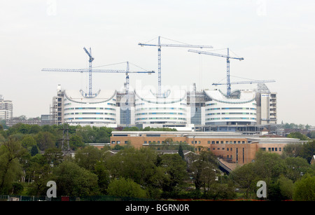 Bâtiment de l'Hôpital Queen Elizabeth de Birmingham, première nouvelle de l'hôpital aigu dans 70 ans. Banque D'Images